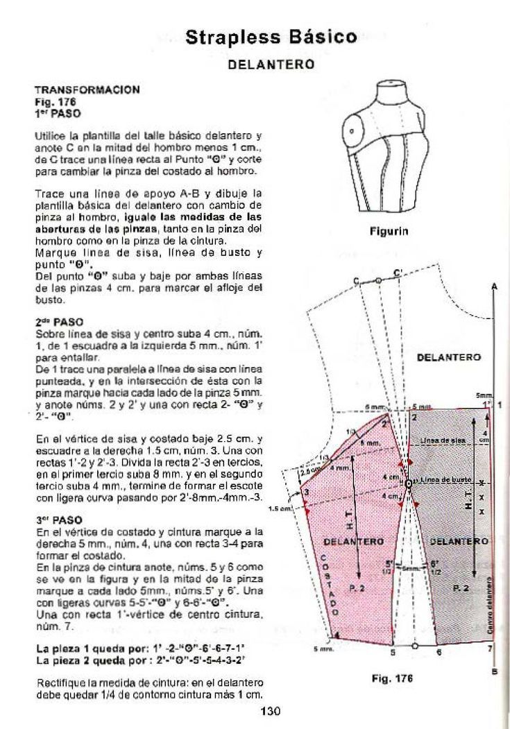 an instruction manual showing how to sew the top and bottom part of a sewing pattern