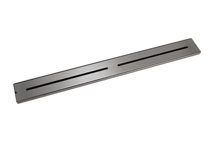 a stainless steel shelf with two horizontal bars on the bottom and one vertical bar at the top