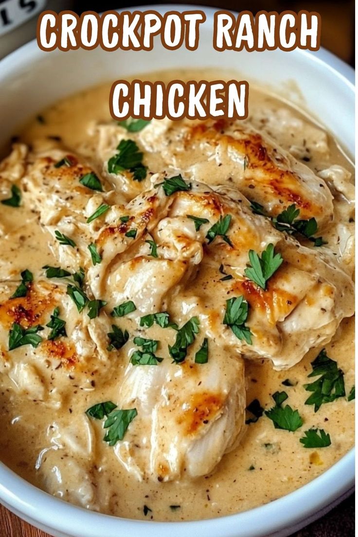 Crockpot Ranch Chicken Delicious Chicken Crockpot Recipes, Crockpot Chicken And Ranch Recipes, Chicken Slowcooker Easy, Cream Of Chicken Ranch Chicken, Crockpot Chicken Recipes Plain, Butter Ranch Chicken Crockpot, Melt In Your Mouth Chicken Crockpot, Crockpot Chicken Heavy Cream, Ranch Chicken And Rice Crockpot