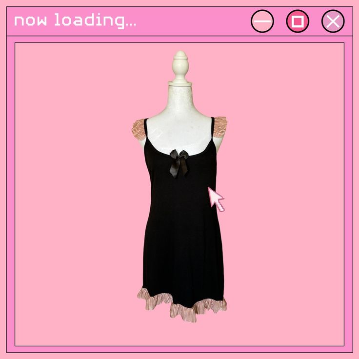 Brand New Ruffled Trim Size M Measurements Upon Request! Flirty Lace Trim Loungewear Dresses, Flirty Dresses With Lace Trim For Casual Wear, Pink Coquette Dress For Night Out, Coquette Pink Dress For Night Out, Pink Coquette Evening Dress, Coquette Evening Mini Dress, Pink Evening Dress In A Flirty Style, Flirty Mini Dress For Loungewear, Fitted Flirty Dress For Loungewear