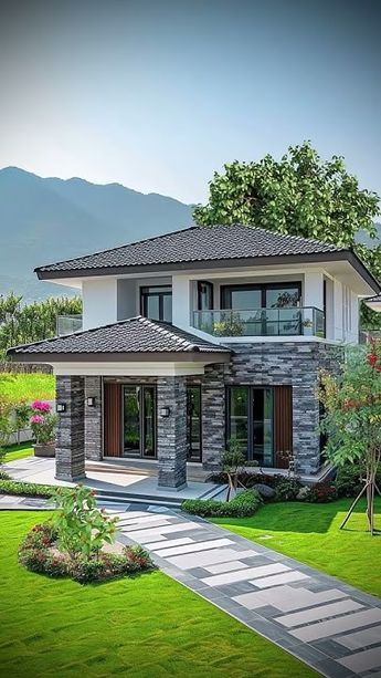 Nice Scenery, Bungalow Style House Plans, Nice House, Cabins And Cottages, Country House Plans, Diy Home Crafts, House Designs Exterior, Facebook Page, Feng Shui