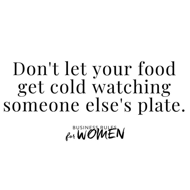 the words don't let your food get cold watching someone else's plate