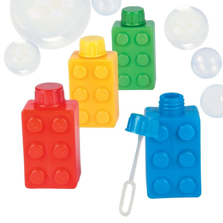 several legos with different colors and shapes