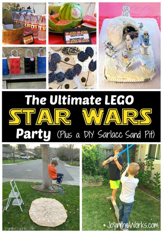 the ultimate lego star wars party is complete with diy sand and water play toys