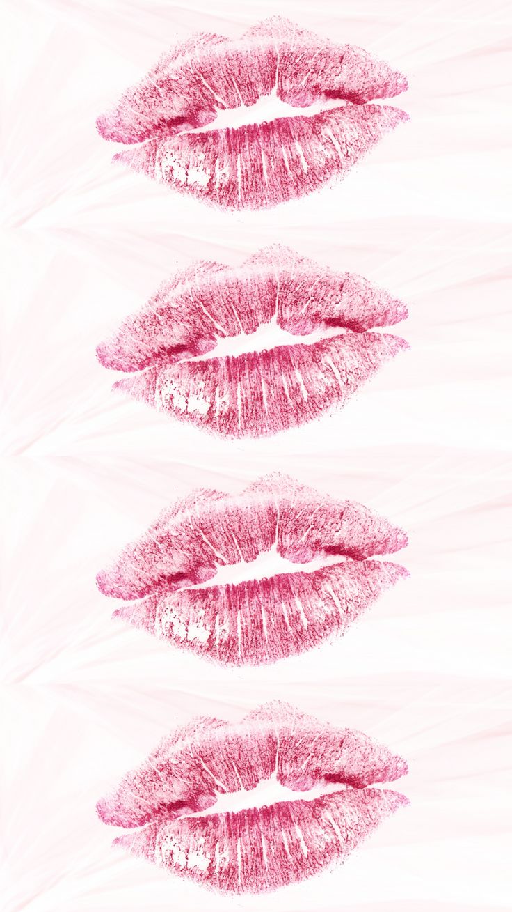 three pink lips with different shapes and sizes