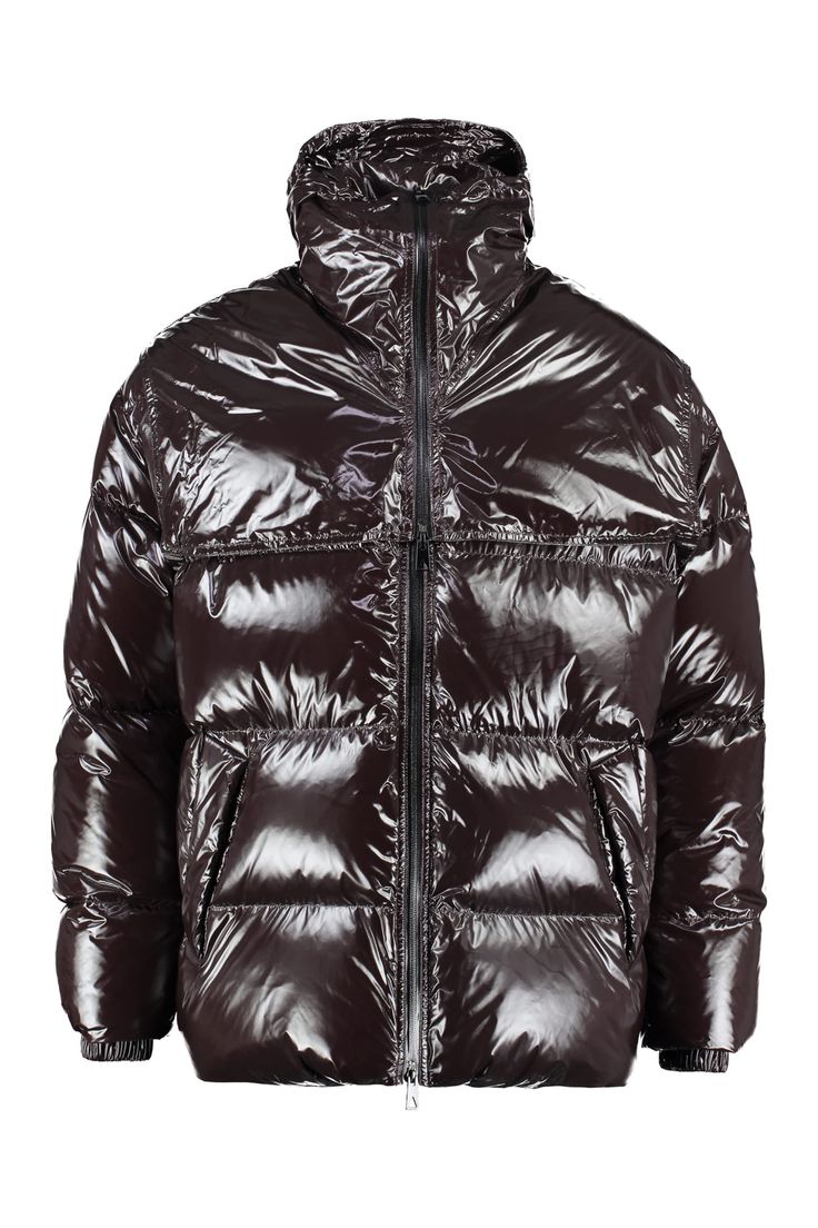 Oversize fitPadding: 90% down; 10% feather100% Polyamide, 100% Polyurethane Hooded Puffer Jacket, Prada Leather, Saint Laurent Shoes, Mens Outerwear, Casual Jacket, Luxury Fabrics, Puffer Jacket, Outerwear Jackets, Oversized Fits