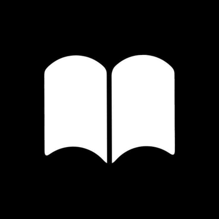 an open book on a black background with the word's logo in white letters