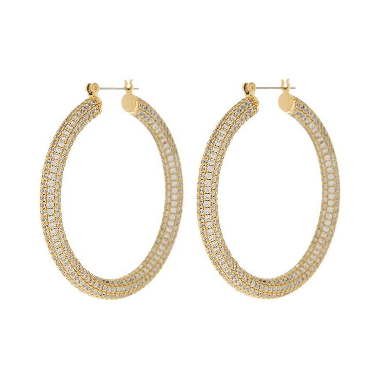 Pave Amalfi Hoops- Gold | Luv Aj Gizele Oliveira, Silver Crystal Earrings, Goth Earrings, Diamond Huggies, Luv Aj, Lovers Necklace, Hoops Gold, Mini Hoop Earrings, Hoop Earring Sets