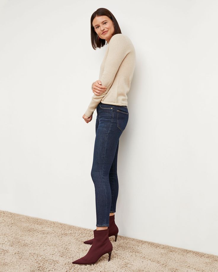 The FRAME Denim Le High Skinny Crop Jean - Samira | M.M.LaFleur Dark Wash Slim Fit Bottoms For Fall, Fitted Cropped Jeans For Everyday Fall Wear, Versatile Dark Wash Jeans For Fall, Stretch Mid-rise Cropped Jeans For Fall, Fitted Mid-rise Cropped Jeans For Fall, Versatile Mid-rise Jeans For Fall, Fitted Dark Wash Jeans For Fall, Dark Wash Mid-rise Cropped Jeans For Fall, Dark Wash Mid-rise Jeans For Fall