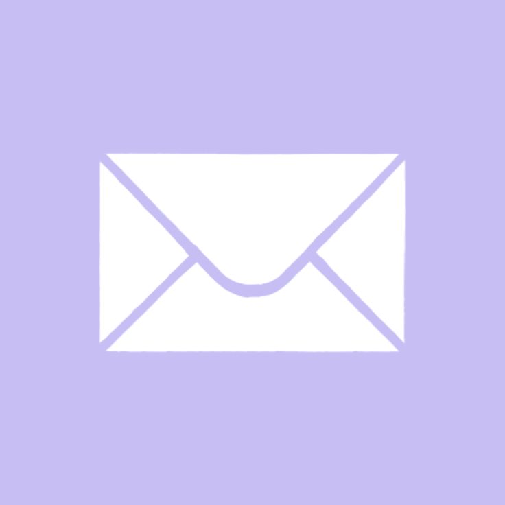 an open envelope with the letter e in white on a purple background, it appears to be email