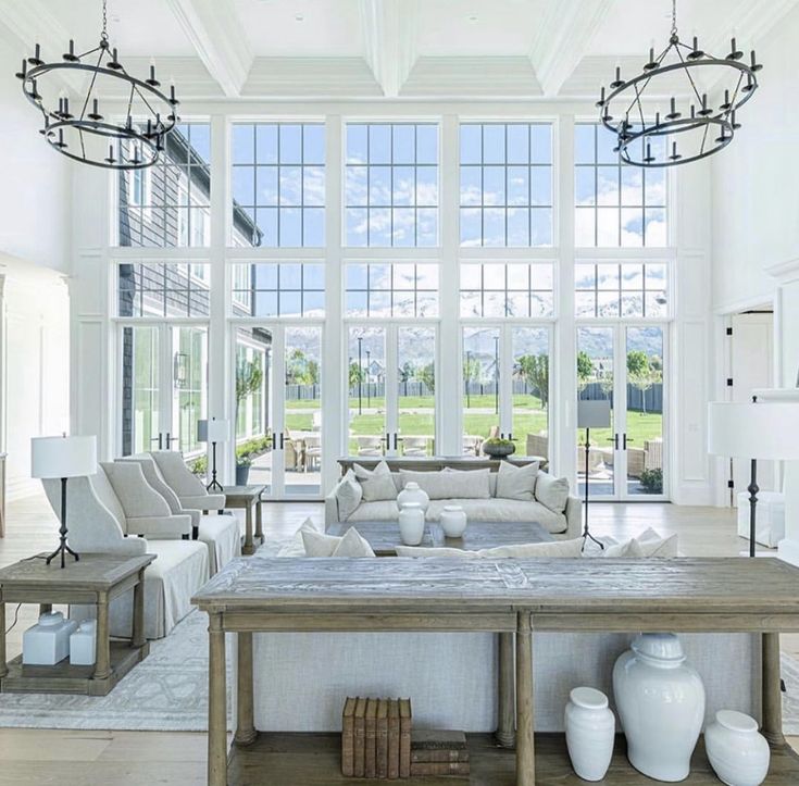 Living Room With A View, Dream Family Room, Utah Home, Cambridge House, Becki Owens, Room With A View, Living Room Pillows, Amazing Home, Living Room White