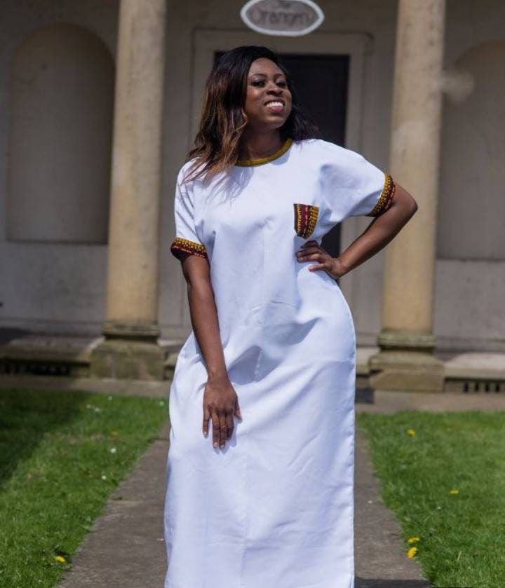 Long Dress made beautifully with a touch of African Print. Long Dresses can be worn casually. It is free  and very comfortable to wear. Plain Fabric colour(white)  varies per buyers choice. NB: Length for the dress should be provided by the buyer. The print in the dress is random. White Knee-length Cotton Midi Dress, White Short Sleeve Cotton Midi Dress, White Cotton Midi Dress With Short Sleeves, Casual White Short Sleeve Midi Dress, African Print Long Dress, Mixed Print Dress, Long African Dresses, African Dresses Men, To Start A Conversation