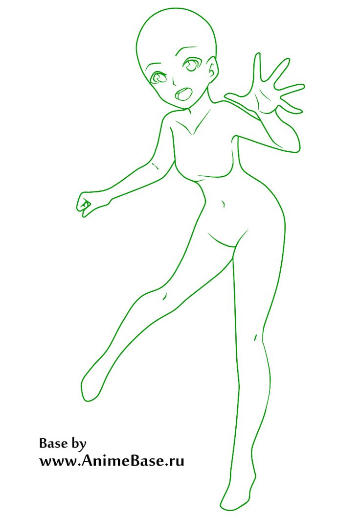 an outline drawing of a woman in green