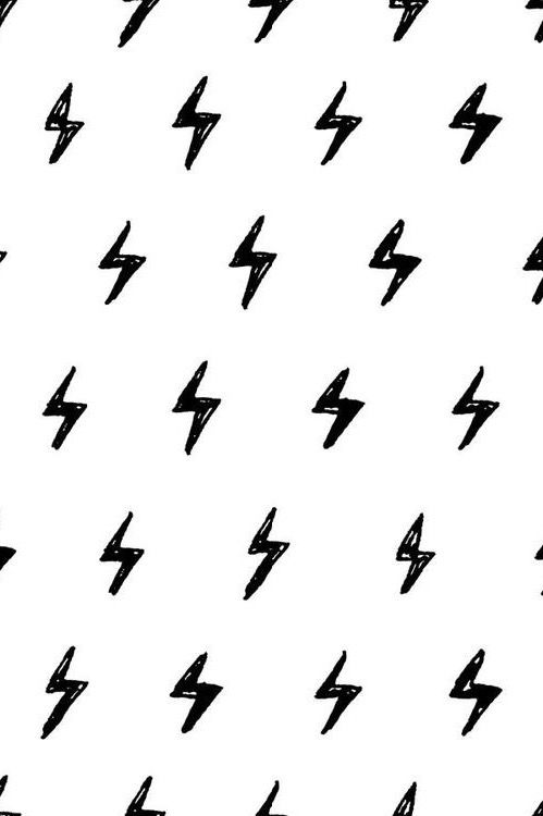 black and white lightning bolt pattern on a white background