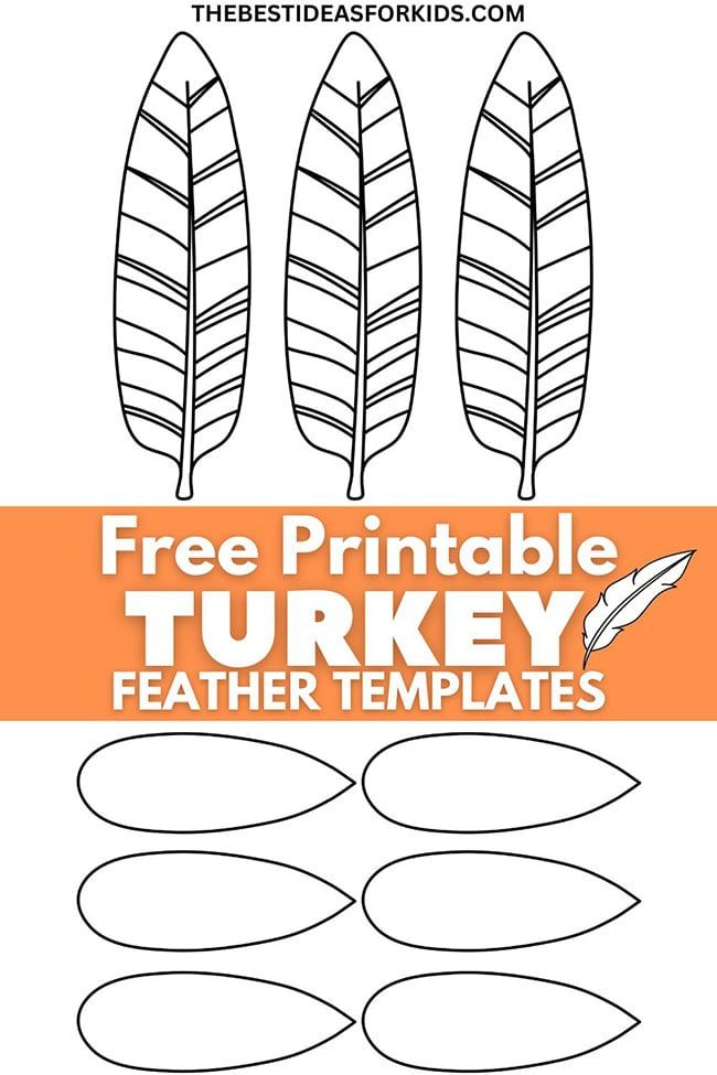 the free printable turkey feather templates