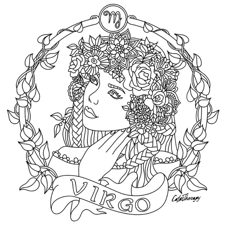 a woman with flowers in her hair and the word virgo on it