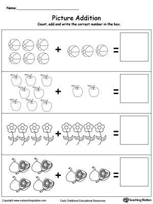 the worksheet for addition and subtraction with pictures to help students learn how to