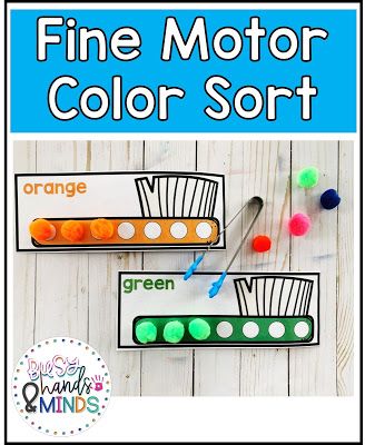 the fine motor color sort is an easy way to learn colors