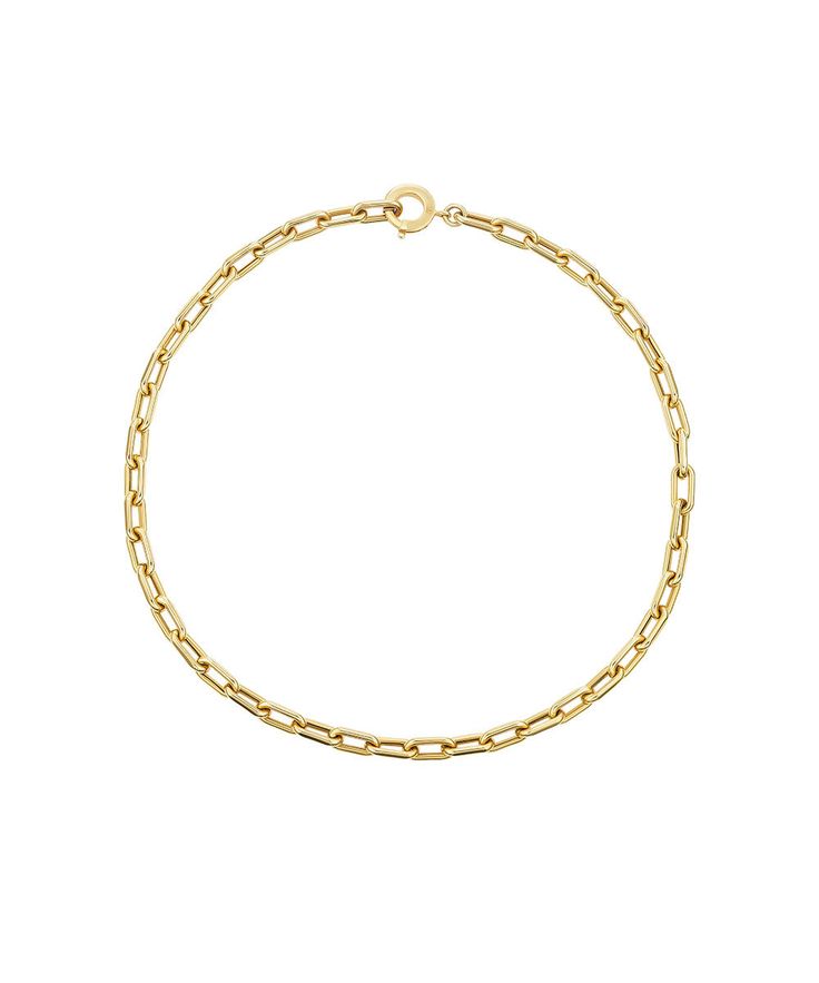 Eloise Necklace Luxury Figaro Chain Necklace With Rectangular Links, Luxury Figaro Chain Necklace With Oval Links, Luxury Figaro Chain Link Necklace, Timeless Gold Chain Link Necklace, Luxury Oval Link Chain Bracelet With Figaro Chain, Classic Gold-plated Chain Link Necklace, Classic Gold Plated Chain Link Necklace, Timeless Gold Chain Necklace, Modern 14k Gold Chain Link Necklace