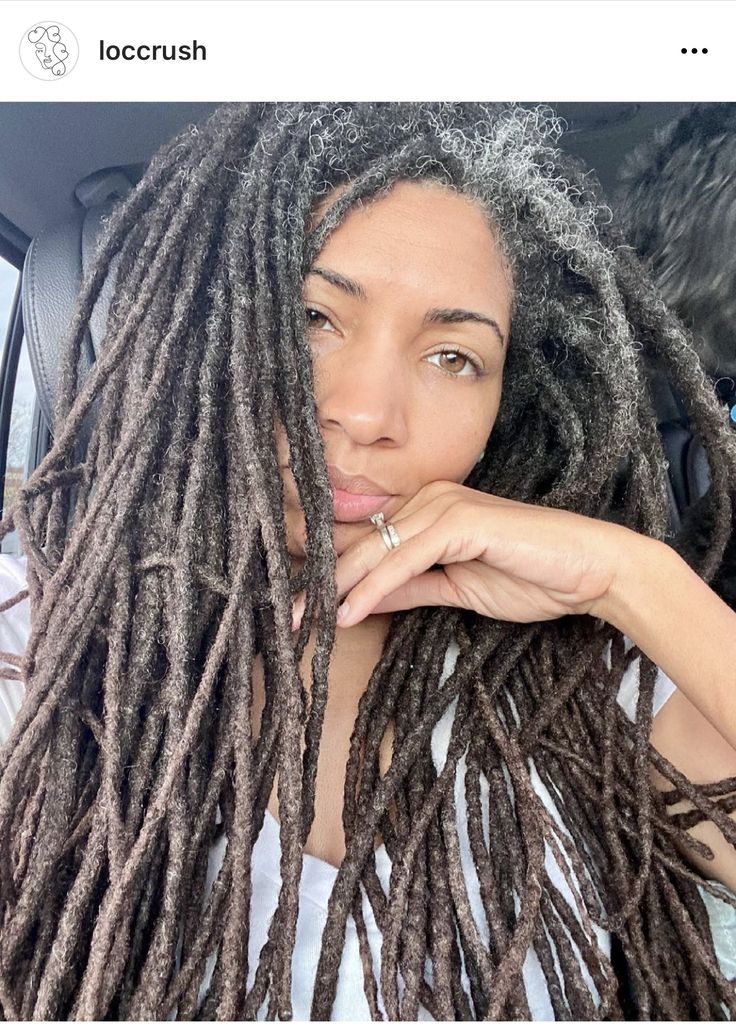 Grey Hair Locs, Gray Locs, Grey Hair Journey, Going Gray Gracefully, Natural Hair Cuts, Curly Braids, Dreads Girl, Gorgeous Gray Hair, Beautiful Dreadlocks