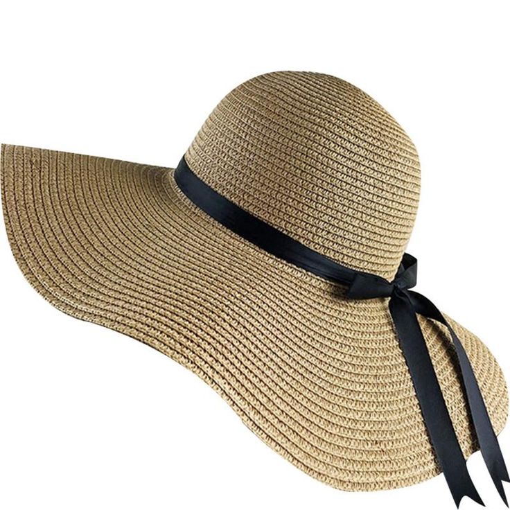 You would always want to look chic wherever you go but when your skin is exposed from the UV rays, you need something to cover it. Look no further because Innovato Design has what you are looking for with this Sun Hat. Made from straw material, this hat makes the air come in and out of the surface that covers your head. Whether you walk along the shore of the beach or lie down on the beach cot, you'll surely look and feel fresh all the time. You can match this sun hat with your casual wear or beachwear. It can be worn in spring, summer or autumn, making you fashionable all these seasons. It also has a long black ribbon that you'll love to pair with your outfit.  Product Highlights:   Made from breathable straw material  Five classy colors for women  22.65-22.83in(L) Head circumference  Hat Bob Chapeau, Womens Beach Hat, Straw Bucket Hat, Summer Hats Beach, Wide Brim Straw Hat, Summer Cap, Summer Hats For Women, Straw Sun Hat, Summer Sun Hat