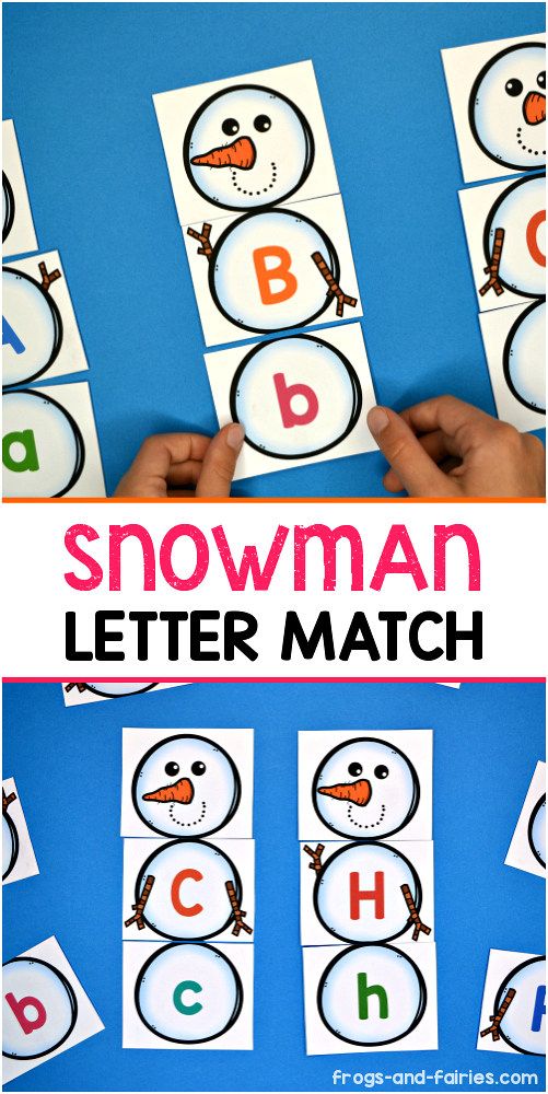 the snowman letter match is an easy way to practice letters and numbers