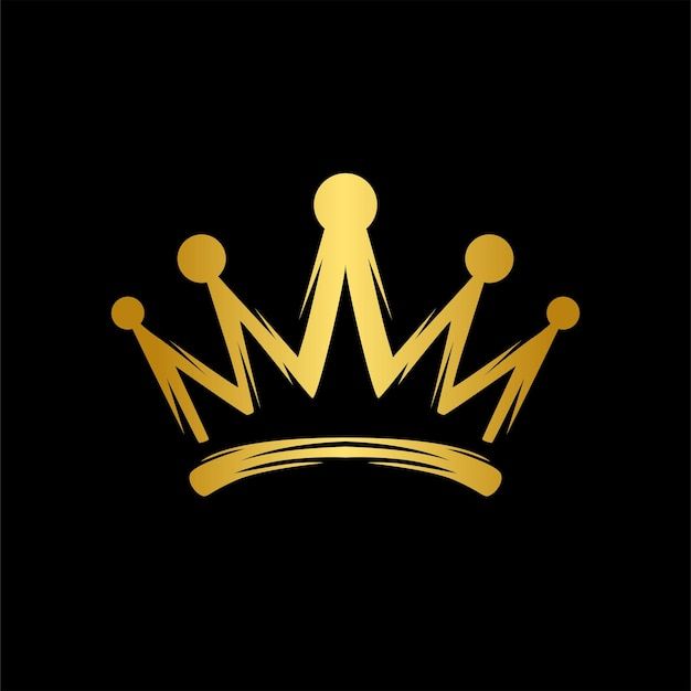 a gold crown on a black background