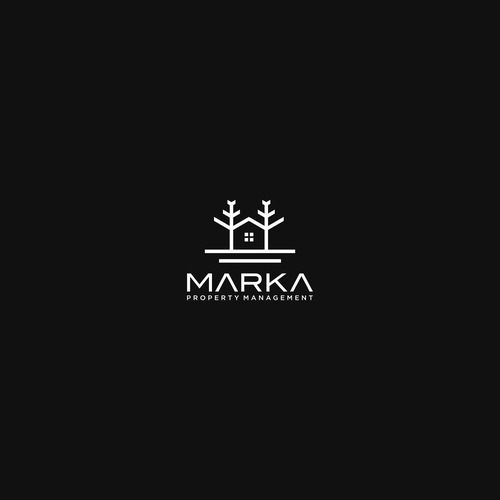 the logo for marka property management, which has been designed to look like it is in