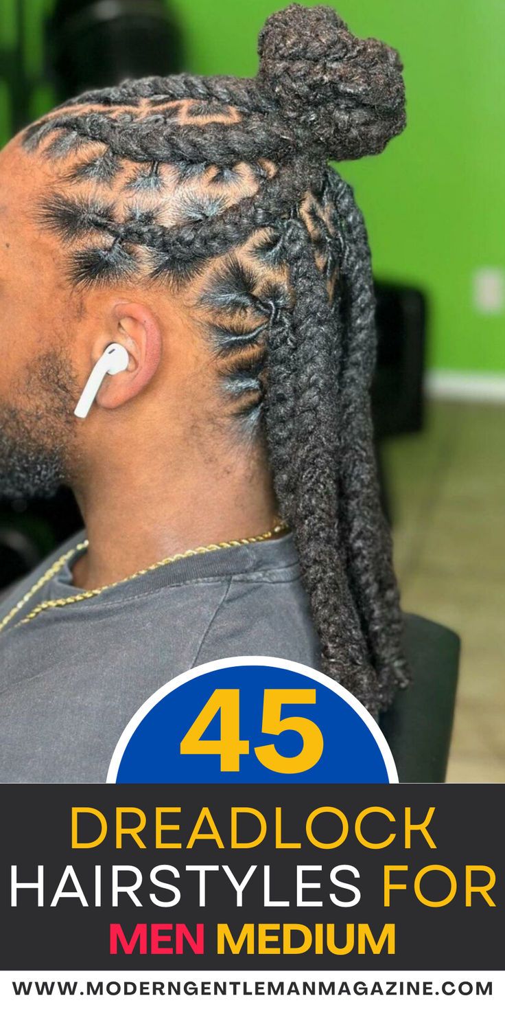 Explore 45 unique dreadlock hairstyles for men that exude individuality and style. From classic dreadlocks to intricate twists, these hairstyles celebrate the beauty of natural hair. Embrace a timeless and versatile look with these stunning dreadlock styles. #Dreadlocks #DreadlockHairstyles #MenWithDreads #NaturalHair Mens Dreadlock Styles With Fade, Locs Hairstyles Long Men, Loc Cornrow Styles Men, Sponge Twist Hair Men, Shoulder Length Locs Styles Men, Men’s Loc Braid Styles, Professional Loc Styles Men, Long Locs Hairstyles Men, Men’s Hairstyle Locs