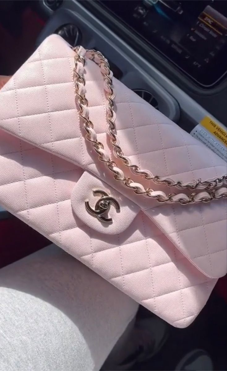 Pink Chanel Bag, Purse Aesthetic, Luxury Bags Collection, Chanel Pink, Girly Bags, Pink Chanel, Chanel Purse, Luxury Purses, Girly Accessories