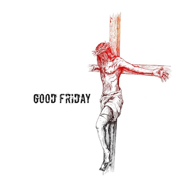 Good friday and easter jesus on the cros... | Free Vector #Freepik #freevector #crucifixion #jesus-cross #easter-cross #good-friday Cross Sketch, Jesus Cross, Easter Cross, Good Friday, Jesus On The Cross, The Cross, Graphic Resources, Vector Free, Vector Illustration