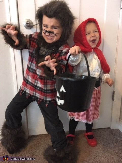 two children dressed up in halloween costumes