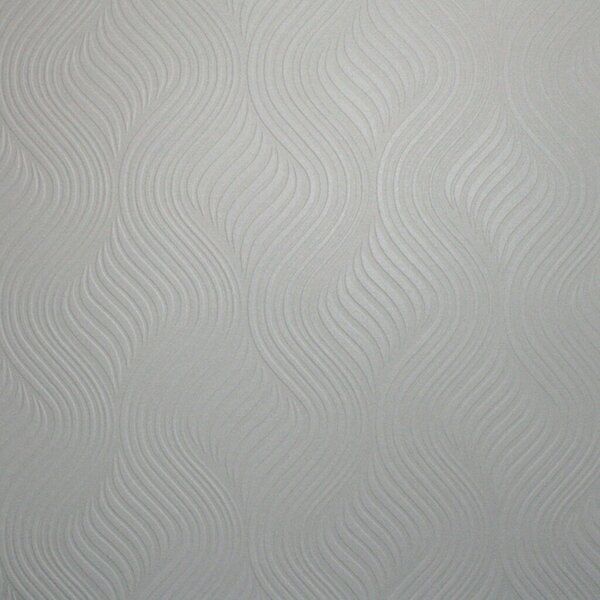 an abstract white wallpaper with wavy lines on the back and sides, as well as a plain background