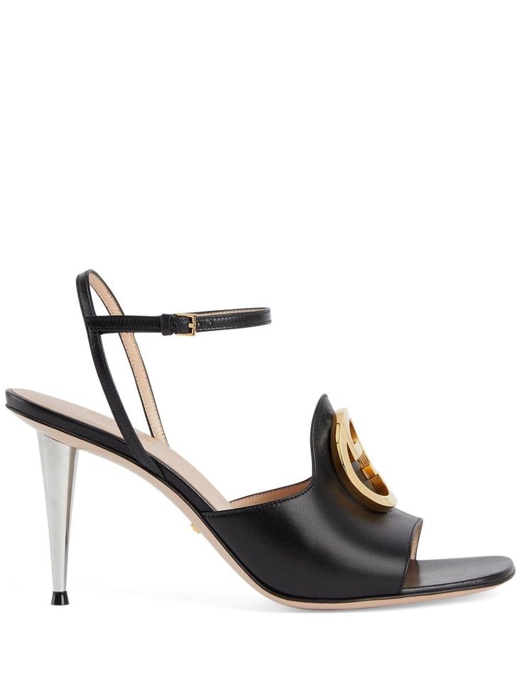 Gucci Gucci Blondie Leather Sandals - Farfetch Leather Open Toe Heels With Gold-tone Hardware, Gucci Luxury Sandals With Gold-tone Hardware, Gucci Leather Sandals With Gold-tone Hardware, Calf Leather Open Toe Heels With Gold-tone Hardware, Gold-tone Open Toe Heels In Calf Leather, Gold-tone Open Toe Calf Leather Heels, Luxury Heels With Gold-tone Hardware, Luxury Open Heel Heels With Gold-tone Hardware, Luxury Sandals With Gold-tone Hardware And Ankle Strap