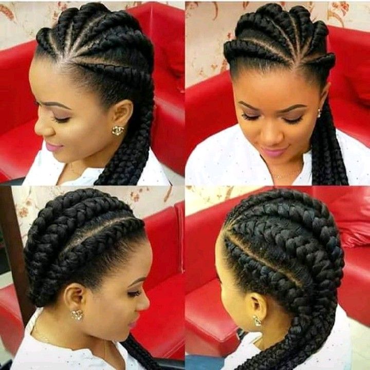 Big Cornrows Hairstyles, Big Cornrows, Ghana Braid Styles, Ghana Braids Hairstyles, New Natural Hairstyles, Ghana Braids, African Hair Braiding Styles, Afrikaanse Mode, Braids Hairstyles Pictures