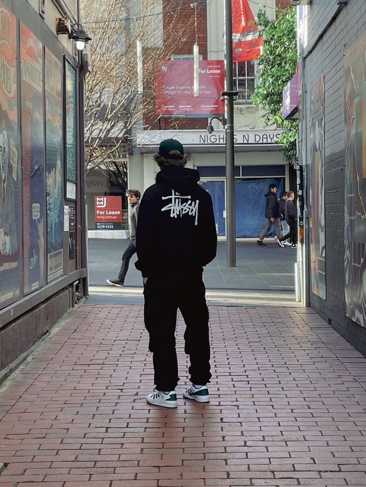 Stussy Outfit, Black Hoodie Outfit, Stussy Clothing, Softboy Outfits, Green Hoodie Men, Dream Chasers, Stussy Men, Hoodie Outfit Men, Stussy Hoodie