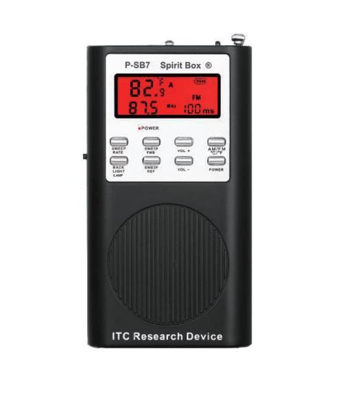 the itc research device is black and has red numbers on its display, as well as an alarm clock