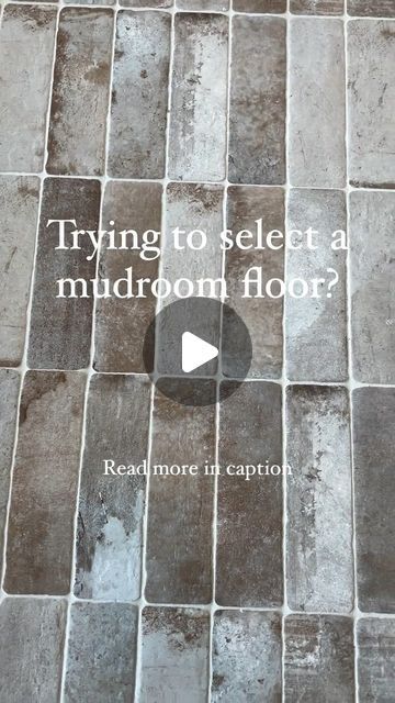 a tile floor with the words trying to select a bathroom floor? read more in caption