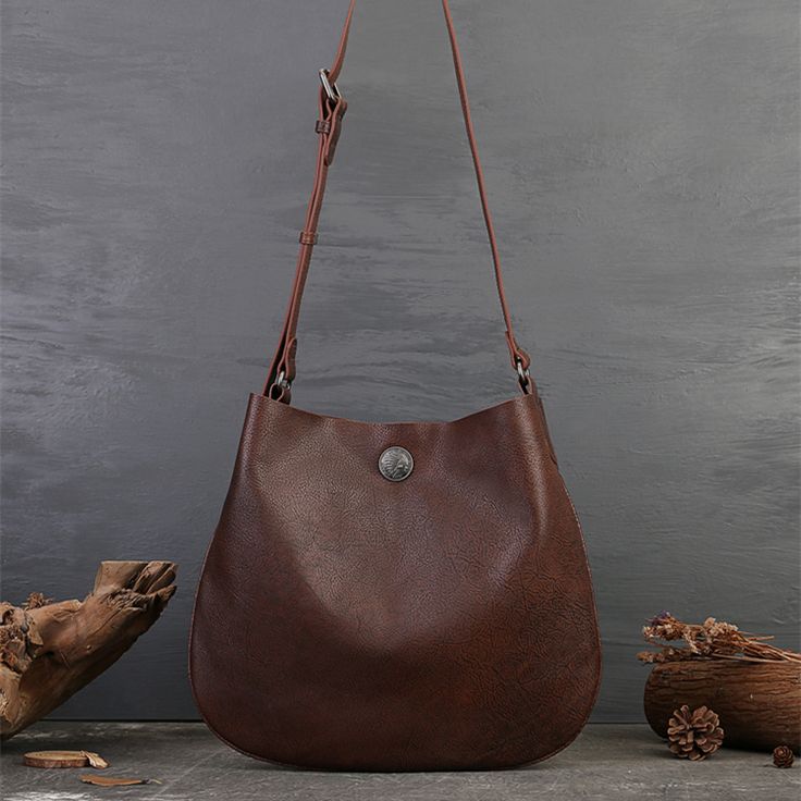 Free U.S. shipping. Style:  , color:Brown, suite for season：Spring, Summer, Autumn ，, Material Genuine Leather, Coffee Vintage Leather Crossbody Bag Large Tote Purse Formal Brown Bucket-shaped Bag, Brown Leather-handled Bucket Shoulder Bag, Brown Leather-handled Bucket Hobo Bag, Brown Textured Leather Bucket Bag For On-the-go, Brown Leather Box Bag With Gold-tone Hardware, Large Tote Purse, Tote Purse, Large Tote, Vintage Leather