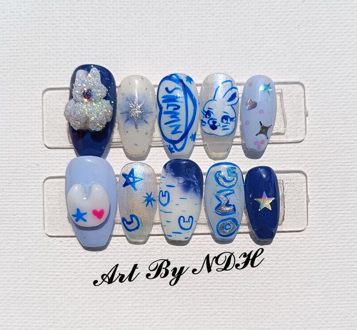 New Jeans Inspired Nails Kpop, Newjeans Nails Kpop, Newjeans Nail Art, Nwjns Nails, Newjeans Inspired Nails, Newjeans Nails Designs, Newjeans Tattoo Ideas, New Jeans Nails Kpop, Newjeans Nail