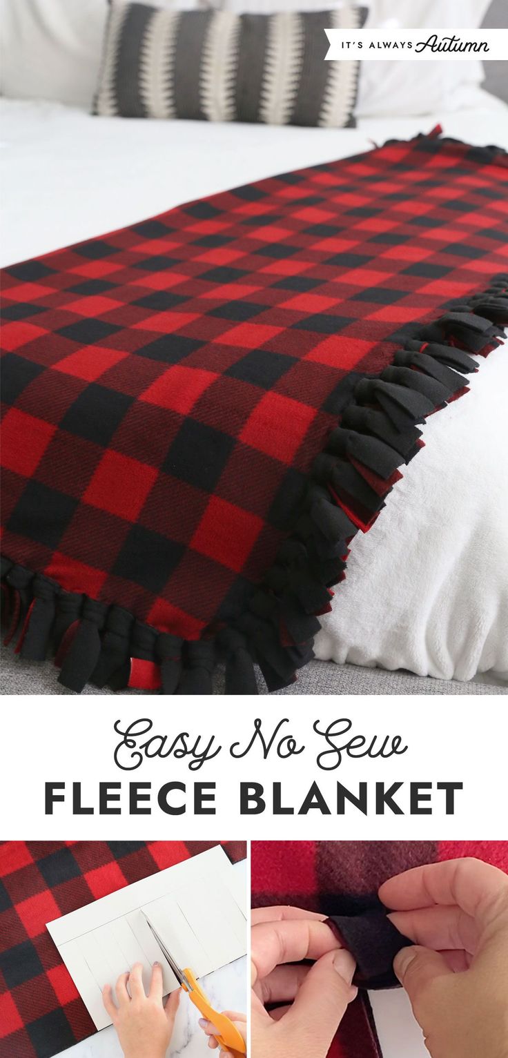 the easy no sew fleece blanket