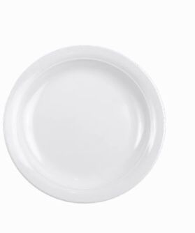 an empty white plate on a white background