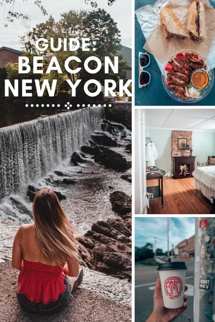 the guide to beacon new york is featured in this collage with photos and text