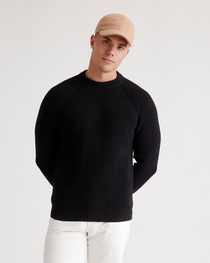 Casual, coastal cool: our 100% Organic Cotton Fisherman Crew Sweater is your latest wardrobe essential. This must-have sweater combines effortless style with low-key comfort. Made of 100% organic cotton, it's soft on your skin and timeless by design. Pair it with jeans for an everyday casual look or wear it to work with a more tailored trouser. Casual Coastal, Silk Cami, Quarter Zip Sweater, Scarf Gift, Just Run, Navy Color, Blouse Dress, Low Key, Sweater Jacket