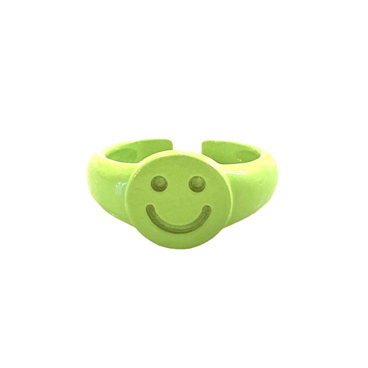 Trendy summer ring. Brass + Enamel Adjustable Size 8 available colors Green Adjustable Enamel Ring As A Gift, Adjustable Green Enamel Ring Gift, Trendy Enamel Rings, Adjustable Green Enamel Ring As Gift, Trendy Adjustable Rings For Spring, Casual Adjustable Rings For Summer, Trendy Adjustable Spring Rings, Green Novelty Jewelry For Summer, Trendy Adjustable Enamel Rings