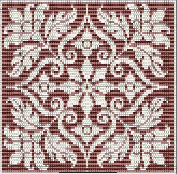 a red and white cross stitch pattern