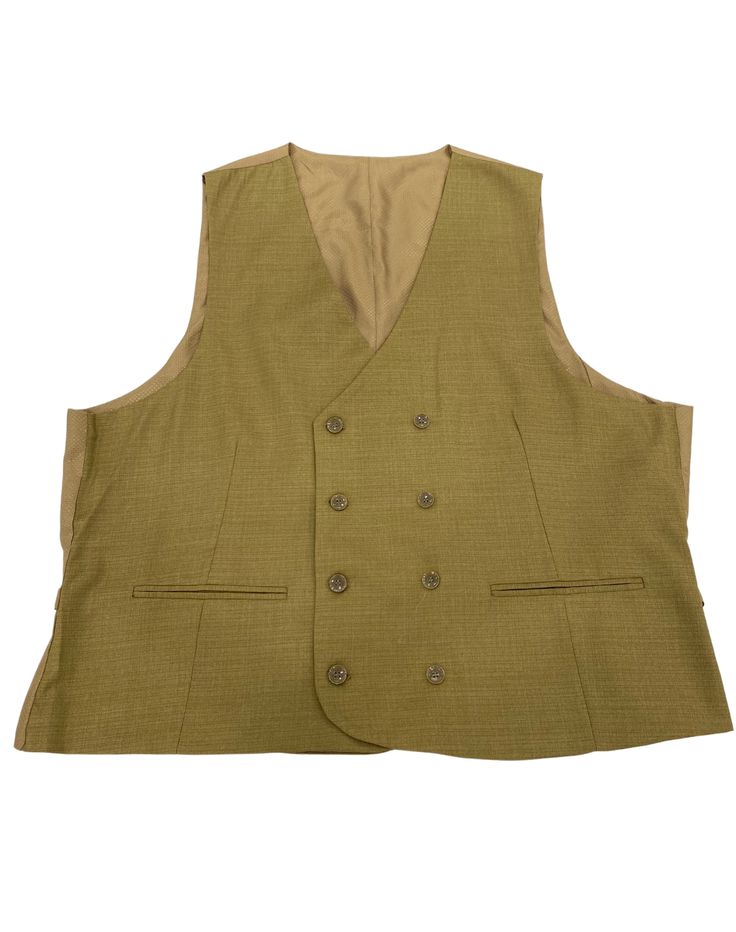 Step into a realm of refined style with Mazari Vests, a piece that merges timeless elegance with modern comfort. Perfect for both formal occasions and business casual settings, this vest adds a touch of sophistication to any outfit. With its sleek design and comfortable fit, it’s the ideal choice for those who appreciate both style and practicality. The high-performance stretch material allows you to move freely, ensuring you look sharp without sacrificing comfort. Double Breast 5-button Closure Performance Stretch Adjustable Back Straps 64% Polyester, 33% Rayon, 3% Spandex Office Vest With Welt Pockets And Notch Lapel, Fitted Sleeveless Three-piece Suit For Business Casual, Elegant Business Casual Suits With Vest, Notch Lapel Suit With Vest For Work, Elegant Vest With Notch Lapel And Welt Pockets, Tailored Blazer With Vest For Office, Elegant Sleeveless Office Suits, Formal Blazer With Vest And Notch Lapel, Business Casual Suits With Notch Lapel And Vest