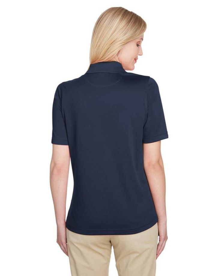 Ladies' Advantage Snag Protection Plus IL Polo - DARK NAVY - 2XL | Harriton Women's Advantage Snag Protection Plus IL Polo Shirt in Dark Navy Blue Size 2XL | Polyester Navy Fitted Collared Tops, Fitted Navy Collared Tops, Fitted Collared Navy Tops, Navy Relaxed Fit Collared Top, Navy Collared Top With Relaxed Fit, Classic Navy Short Sleeve Top, Navy Classic Top With Relaxed Fit, Navy Short Sleeve Tops For Work, Industrial Laundry