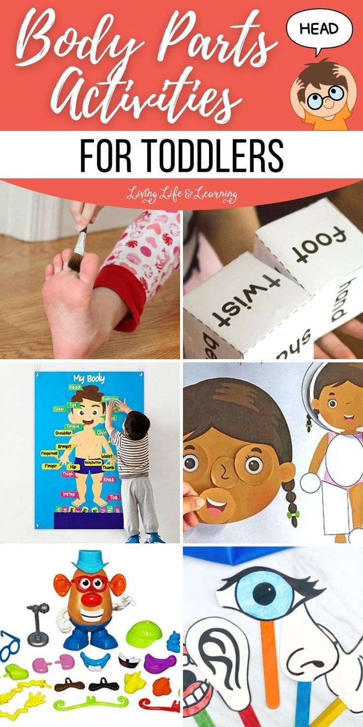 Body Parts Activities for Toddlers Learning Body Parts Toddlers, Body Part Craft For Toddlers, My Body For Preschool, Body Part Activity Preschool, Engaging Activities For Toddlers, Toddler Body Parts Activities, All About Me Baby Activities, Human Body Activities For Toddlers, My Body Toddler Activities