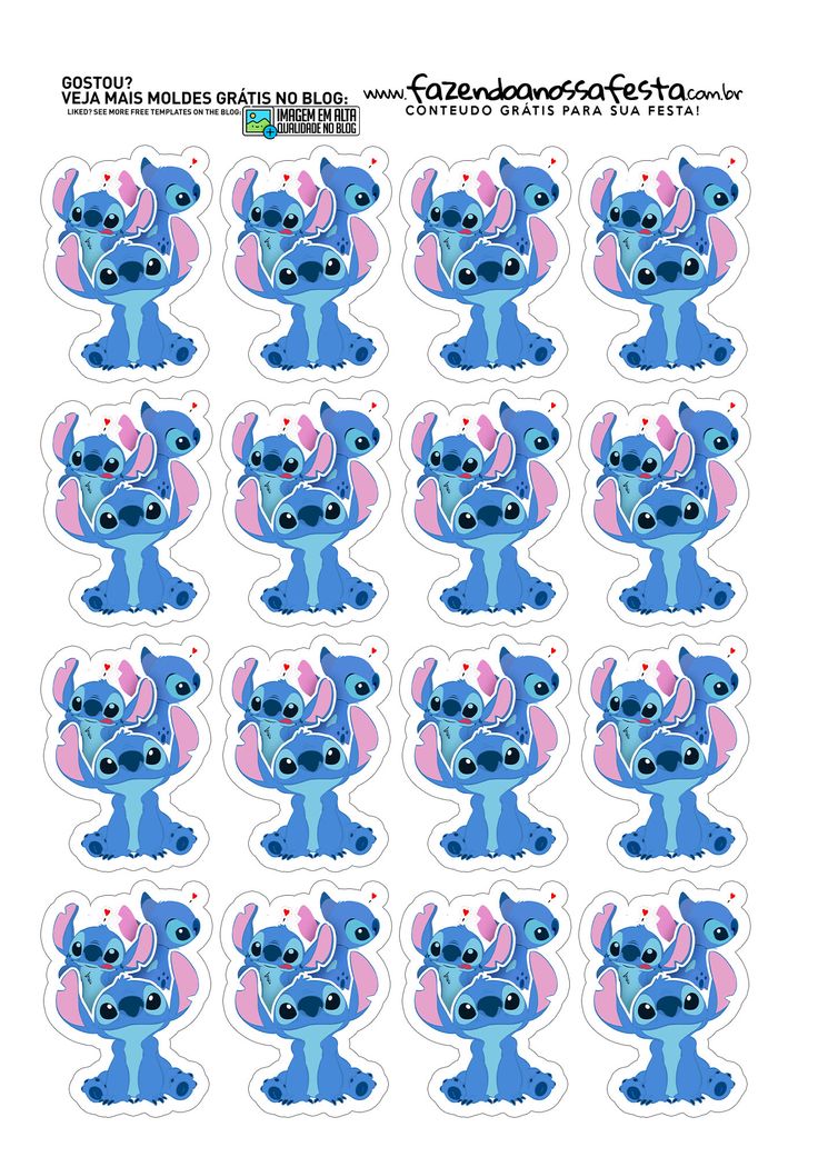 blue and pink stickers with an image of stitching stitchs in the center